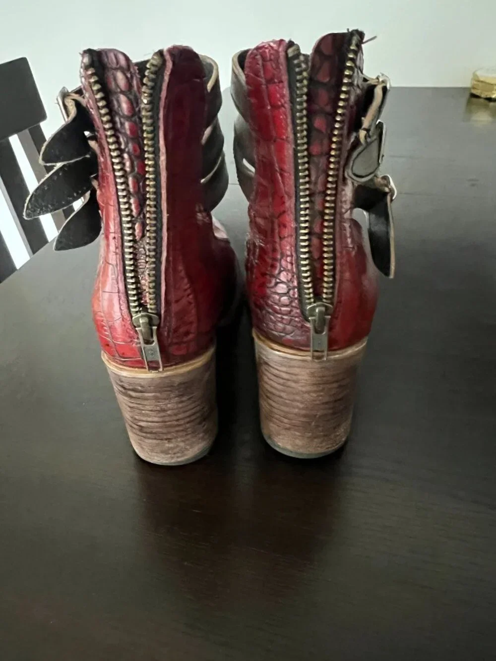 Freebird Randi Red Croc Shoes - Picture 4 of 7